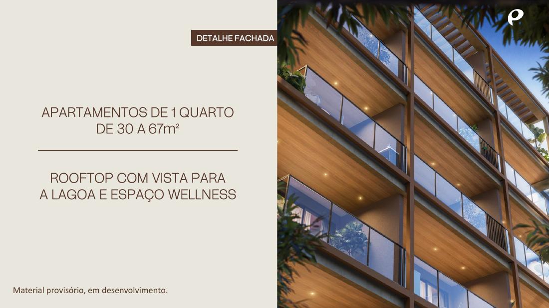 Detalhe da fachada do Barão de Jaguaripe 289, apartamentos de 1 quarto de 30 a 67 m² em Ipanema